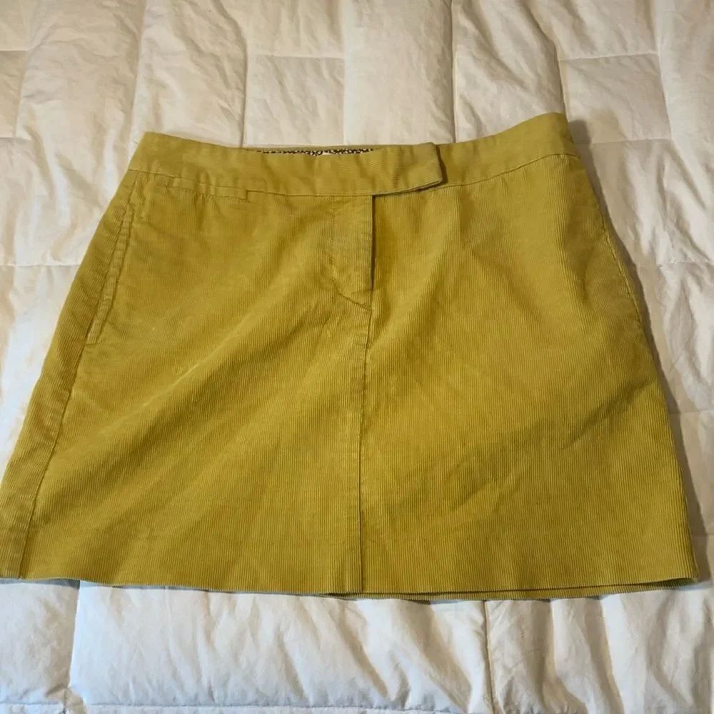 J.CREW, corduroy skirt, mustard yellow, great condition, size 4